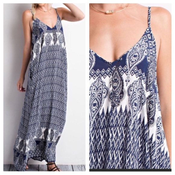 BLOWOUT SALE {LAST1} ‘Bella’ Boho Print Maxi Dress - Picture 2 of 6